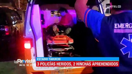 Dos hinchas aprehendidos y tres policías heridos tras disturbios en el estadio