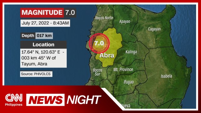Destructive magnitude-7 quake hits Abra, other Luzon areas | News Night