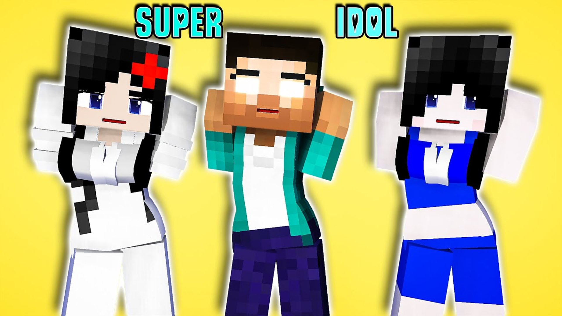 ⁣SUPER IDOL DANCE MEME - MINECRAFT ANIMATION - HEROBRINE, SADAKO AND HAIKO - FUNNY MONSTER SCHOOL