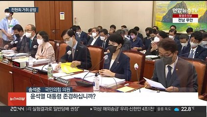 여 "윤대통령 존경하나" 사퇴 압박…전현희는 요구 일축