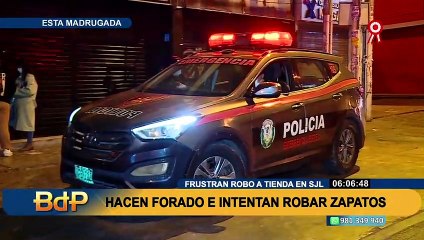 SJL: Capturan a Ricardo Palma, sujeto que hacía enorme forado para robar en tienda de zapatos