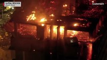 Massive fire engulfs parts of new commercial building in Bolivia
