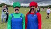 Super Mario duo raise over £2,000 for Cancer Research UK with fancy dress football fundraiser