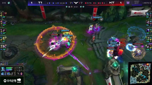 Pentakill de Gumayusi qui a sauvé T1 (League of Legends)