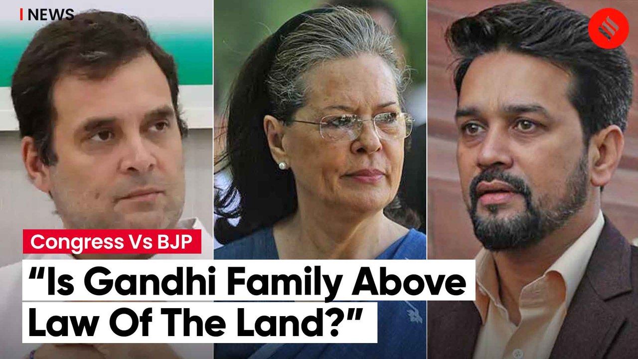 Anurag Thakur Hits Out At Congress Leaders For Defending Sonia Gandhi