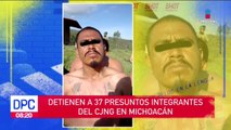 Detienen a 37 presuntos integrantes del CJNG en Michoacán