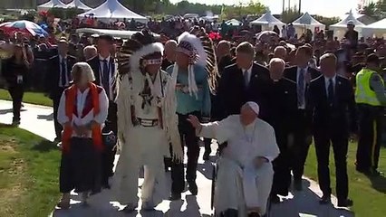 Tras pedir disculpas, el papa visita un lugar sagrado para los amerindios en Canadá