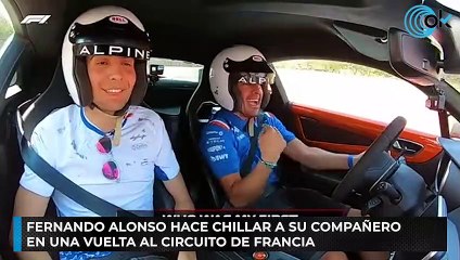 Fernando Alonso hace chillar a su compañero en una vuelta al circuito de Francia