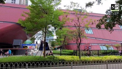 The Red Cube of Shenzhen: Longgang cultural center