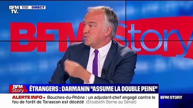 Dominique Sopo, président de SOS Racisme, à propos de la double peine pour les délinquants étrangers: Monsieur Darmanin (...) reprend une position de l'extrême droite
