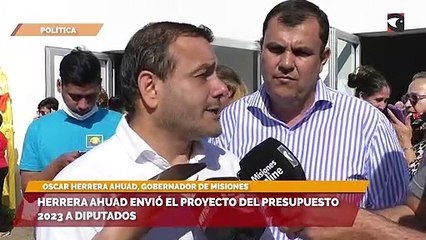 Herrera Ahuad envió el proyecto del presupuesto 2023 a Diputados