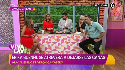 Erika Buenfil usaría el estilo de Verónica Castro; dejaría sus canas al natural