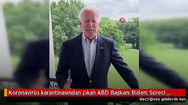 Koronavirüs karantinasından çıkan ABD Başkanı Biden: Süreci sorunsuz atlattım