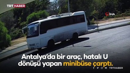 Hatalı U dönüşü kazaya neden oldu: O anlar kamerada