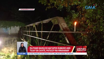 Isa pang nahulog matapos gumuho ang tulay sa Cavite, patuloy na hinahanap | UB