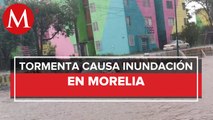 Fuertes lluvias provocan inundaciones y caídas de árboles en Morelia