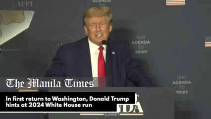 In first return to Washington, Donald Trump hints at 2024 White House run
