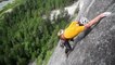 Rock Climber Slips Off Cliff And Gets Saved By Fellow Climber