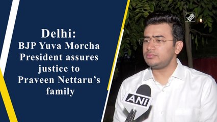 BJP Yuva Morcha President Tejasvi Surya assures justice to Praveen Nettaru’s family