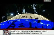 El Calvario iluminado en conmemoración a los 68 años del natalicio del Comandante Hugo Chávez
