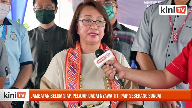Jambatan belum siap, pelajar gadai nyawa titi paip seberang sungai