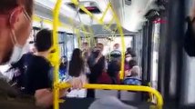 Halk otobüsünde 'maske' kavgası
