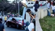 İstanbul’da otomobili üzerlerine sürmüştü… Dehşet anları kamerada