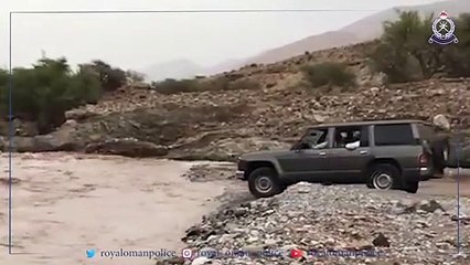 Car swept away after deliberately driving into flooded wadi in Oman
