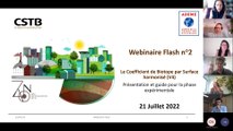 [AMI ZAN] Replay : Webinaire flash n°2 du 21 Juillet – Présentation du coefficient de biotope harmonisé par le CSTB