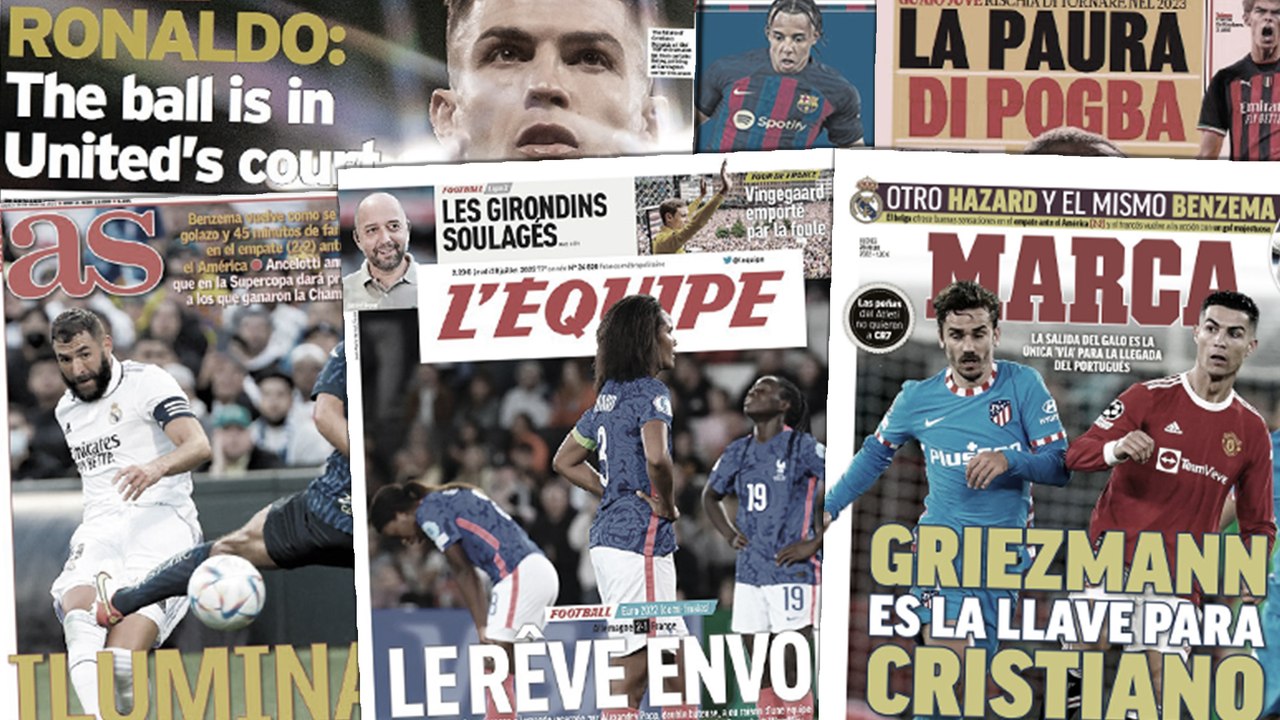 Antoine Griezmann élément clé de l'avenir de Cristiano Ronaldo, l'élimination de le France fait le tour de l'Europe