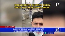 Santa Anita: extranjeros toman paraderos del distrito para limpiar lunas