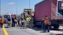 Son dakika haber: TEM'de peş peşe hafriyat kamyonu kazaları