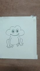 How to draw frog easy