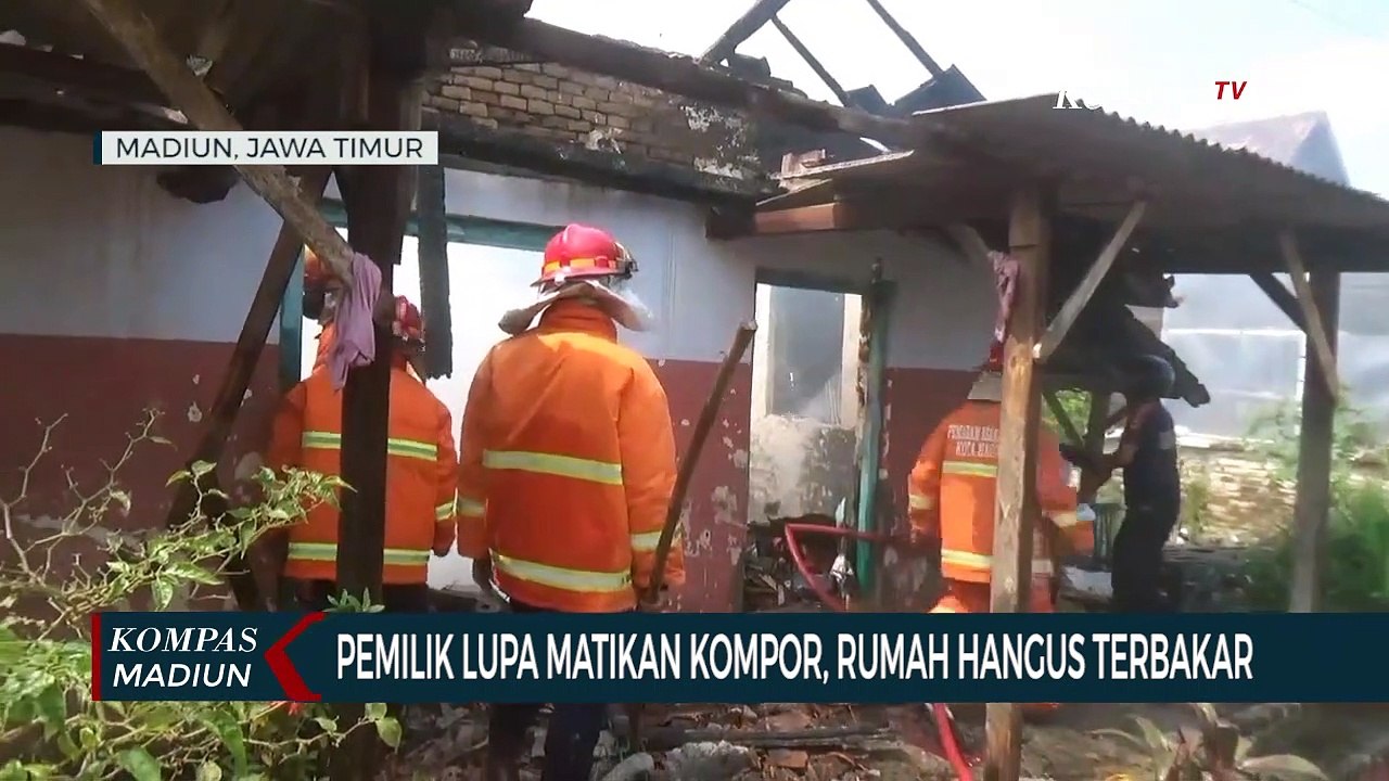 Pemilik Lupa Matikan Kompor, Rumah Hangus Terbakar