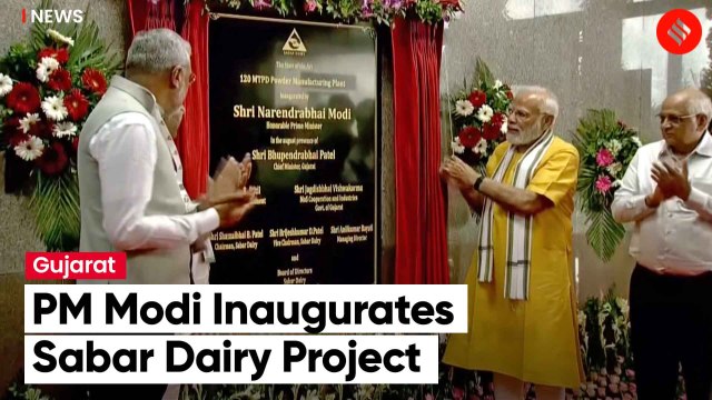 PM Narendra Modi Lays Foundation Stones Of Sabar Dairy Project In Gujarat