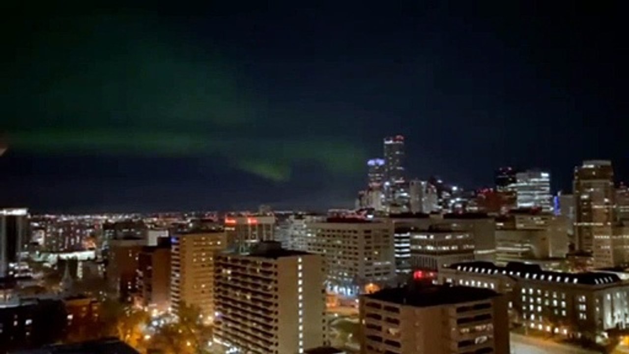 Aurora Borealis  Northern Lights in Edmonton, Canada