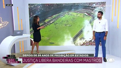 Justiça de SP libera bandeiras com mastros nos estádios