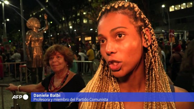Instalan estatua de la activista Marielle Franco en Rio de Janeiro