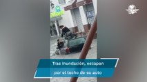 Tromba deja autos varados y viviendas inundadas en Morelia