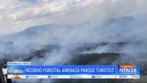 Incendio forestal amenaza parque turístico en República Checa