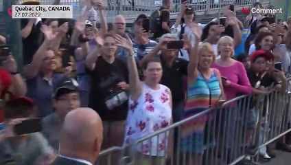 Pope Francis meets crowds in Quebec City