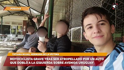 Motociclista grave tras ser embestido por un auto que dobló a la izquierda sobre Avenida Uruguay