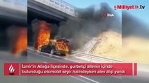 İzmir’de gurbetçi ailenin otomobili yandı