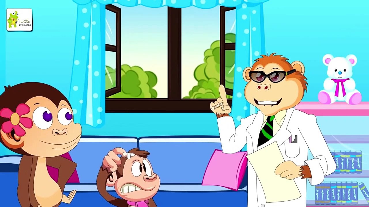 Five Little Monkeys Junping on the Bed - Kids Nursery Rhyme