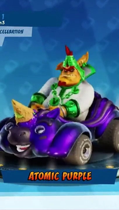 Crash Team Racing Nitro-Fueled - Atomic Purple Paint Job Showcase (Thank You For 600+ TikTok Subs!)