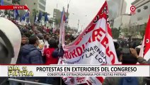 Manifestantes pretenden llegar a Palacio de Gobierno para exigir renuncia de Pedro Castillo