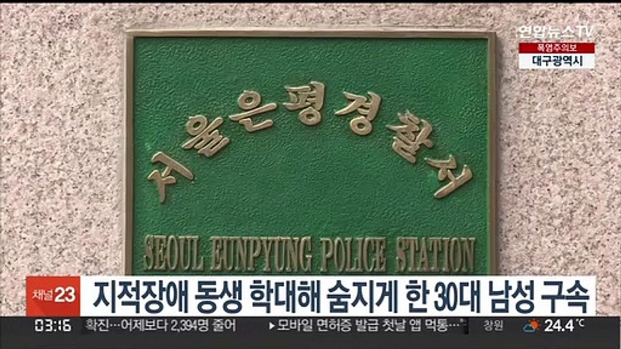 지적장애 동생 학대해 숨지게 한 30대 남성 구속