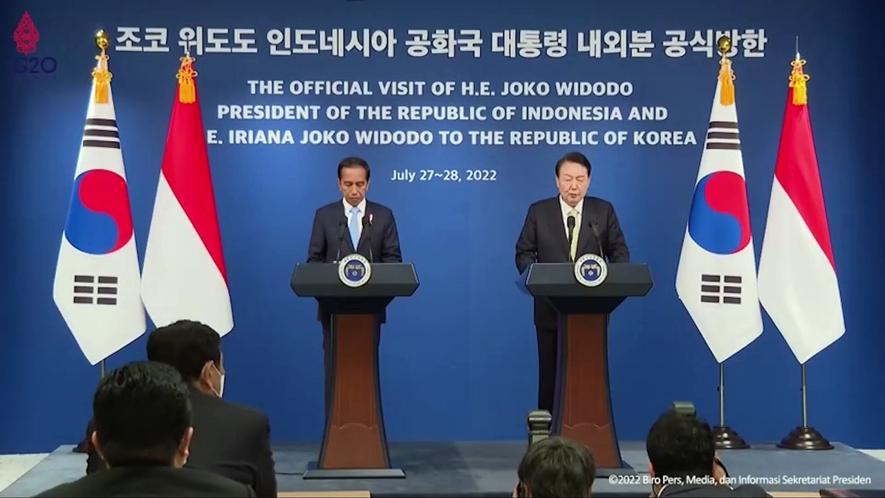 Presiden Joko Widodo Lakukan Pertemuan Bilateral Dengan Presiden Korea Selatan Yoon Suk-Yeol Di Seoul, Korea Selatan