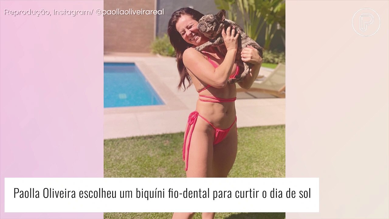 Paolla Oliveira elege biquíni fio-dental cortininha e derrete Diogo  Nogueira. Foto!