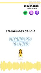 Efemérides viernes 29 de julio